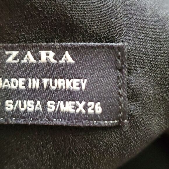 ZARA trf, little black dress. Razor back. With tie at waist. Size small. Career. - Picture 12 of 12